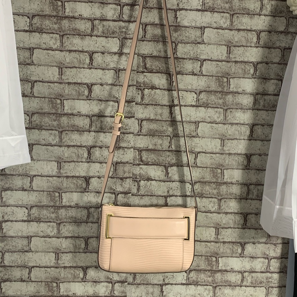 NEW blush pink, vegan leather crossbody purse
